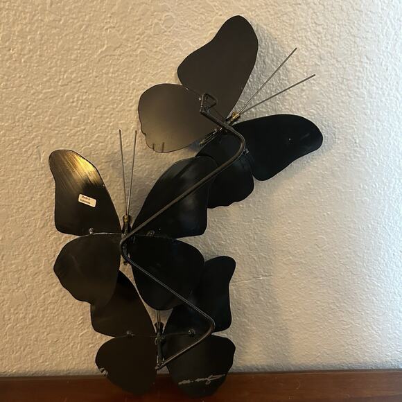 Key West Copper Art - Blue Morpho Triple Wall Decor Artist Signed - Picture 7 of 9